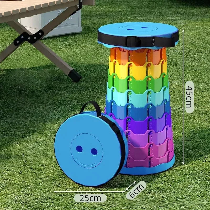 Portable telescopic chair -Outdoor beach fishing and barbecuing chair -Lightweight and durable -Suitable for picnics and travels