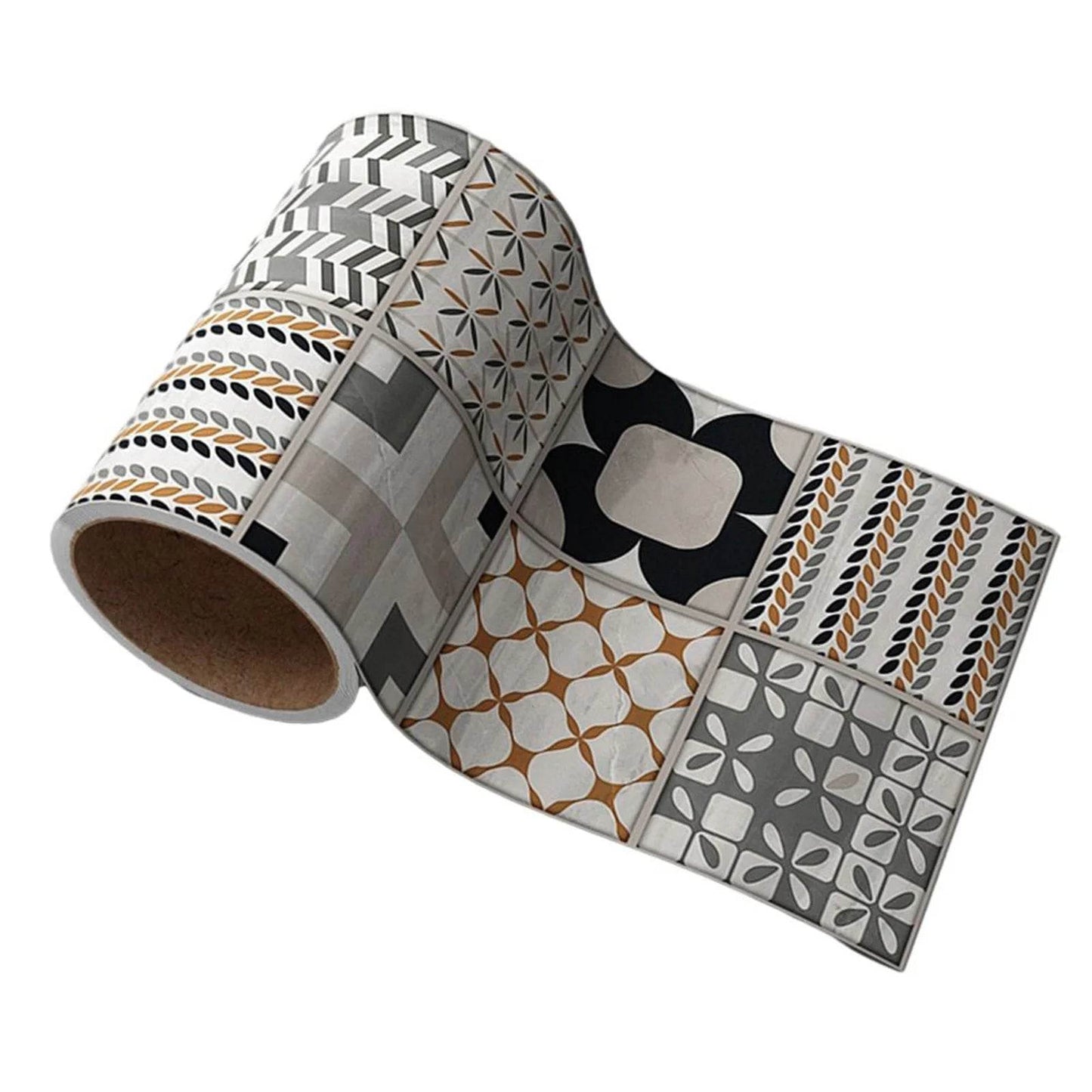 Self-adhesive Waist Line Decorative Strip Waterproof Peel Stick Wall Sticker Bathroom Floor Skirting Line Wall Papers Home Decor - P12 Hub Europe