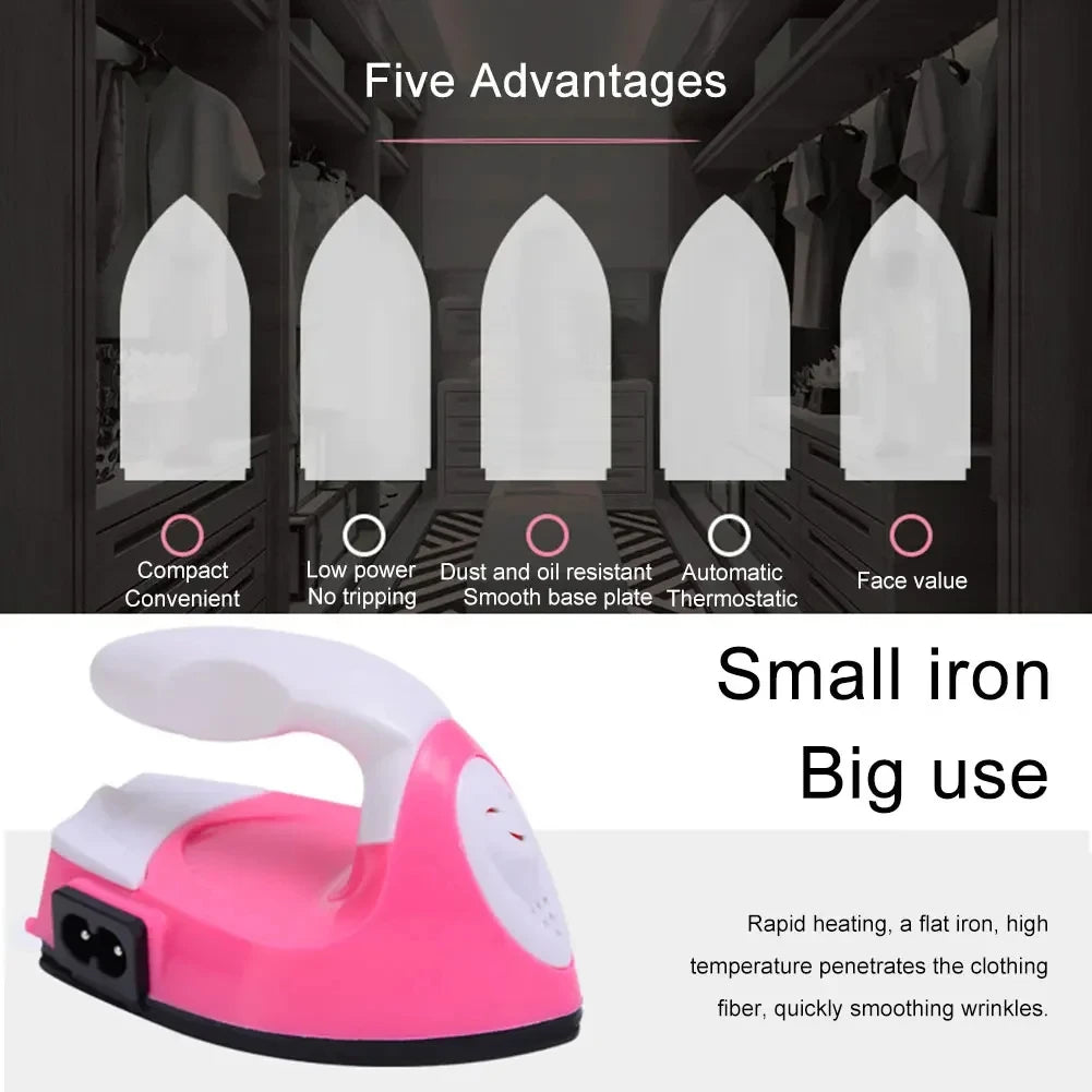 DIY Handheld Mini Iron Portable Electric Mini Heat Press Machine Versatile Rapid Heating-Up for Hot Drilling Name Cloth Stickers