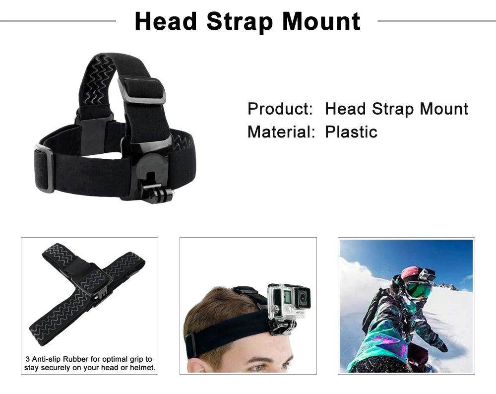 Action Camera Accessories Kit Mounts, Straps, Adapters - P12 Hub Europe