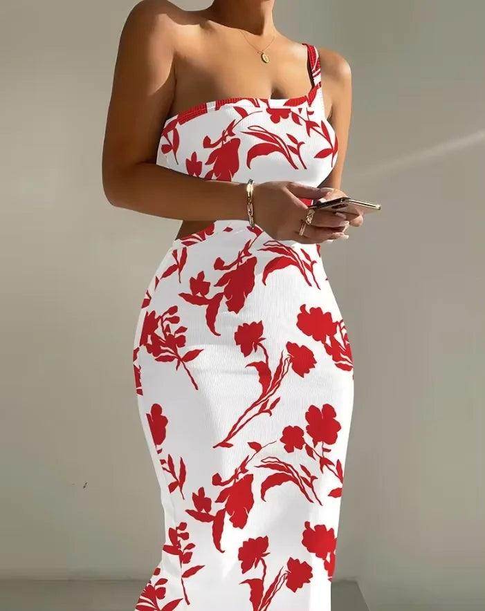 Chain Neck Halter Midi Dress Backless Bodycon Beach - P12 Hub Europe