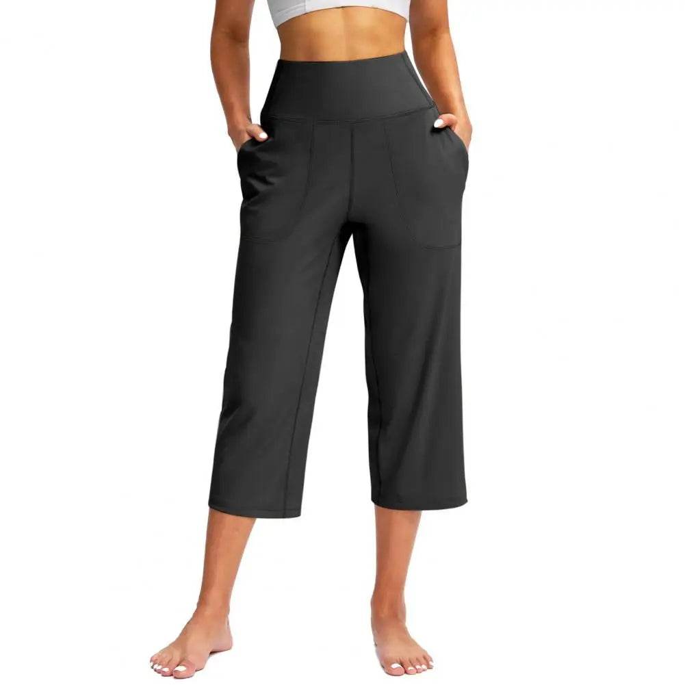 Women Elastic High Waist Capris - P12 Hub Europe