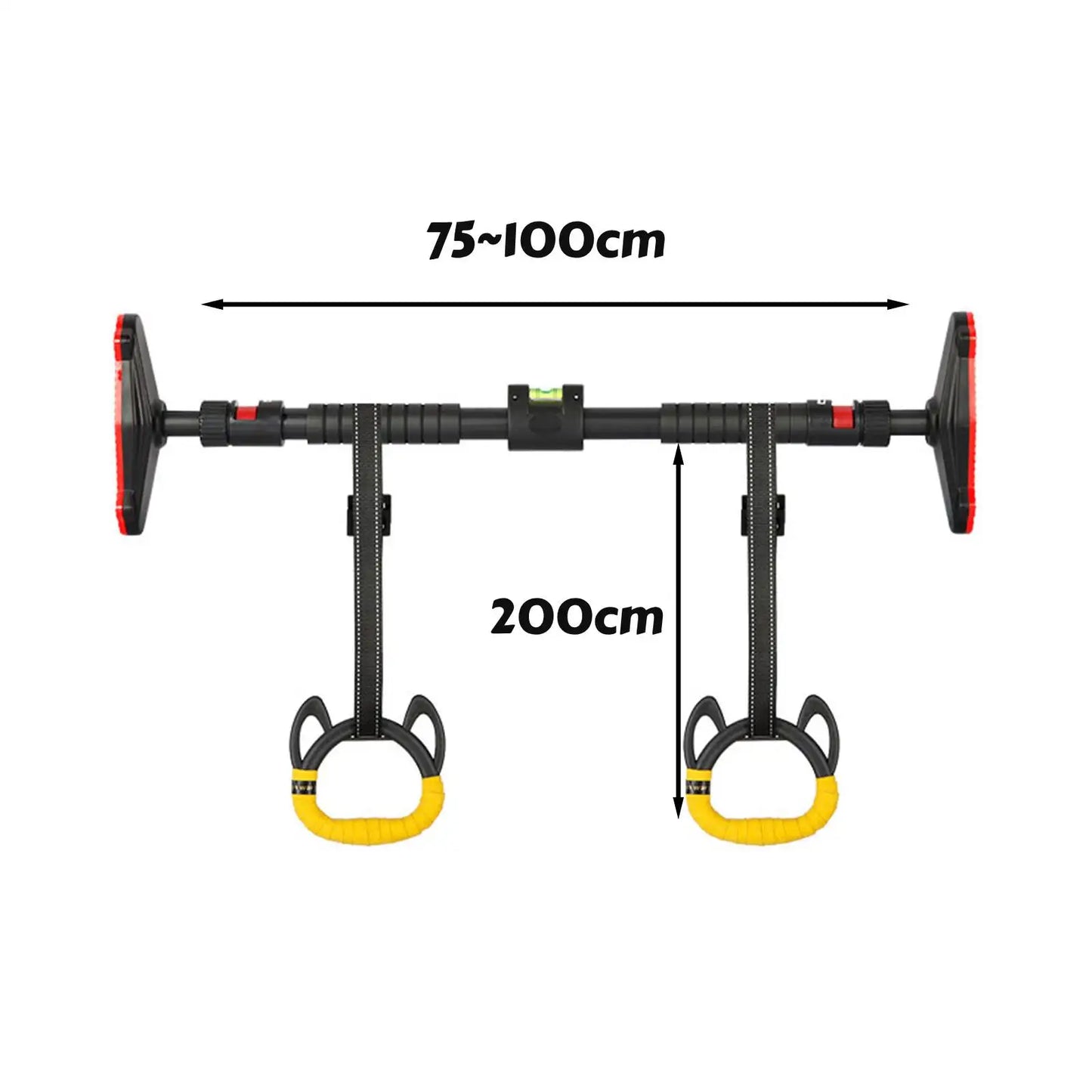 Kids Horizontal Bar Home Exercise Pull up Rings Full Body Workout Nonslip Handle with Gym Rings Kids Gym Rings Gymnastic Bar
