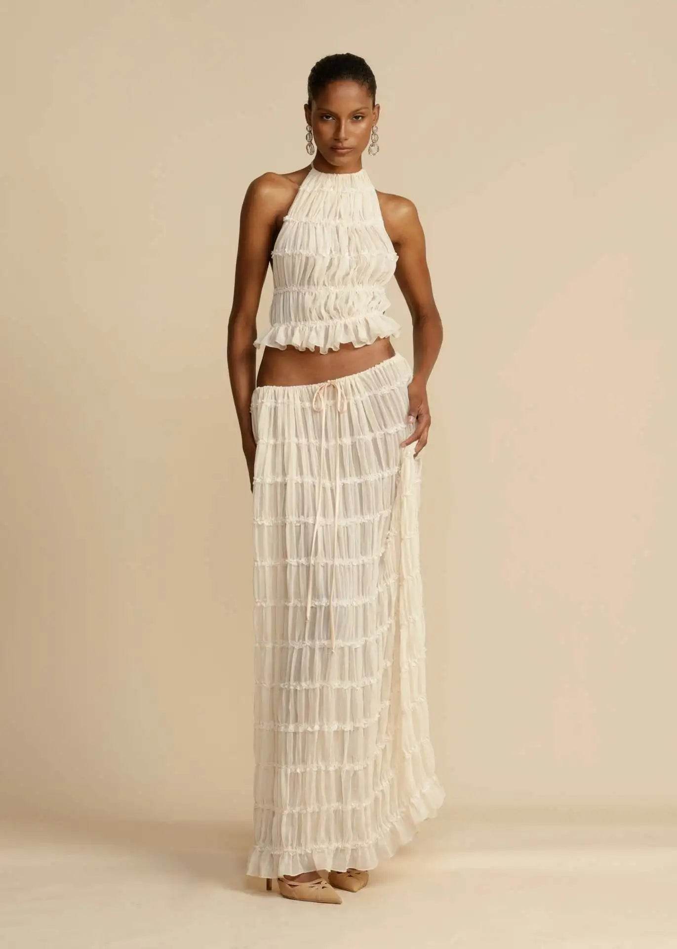 Fashion Halter Maxi Skirt Set - P12 Hub Europe