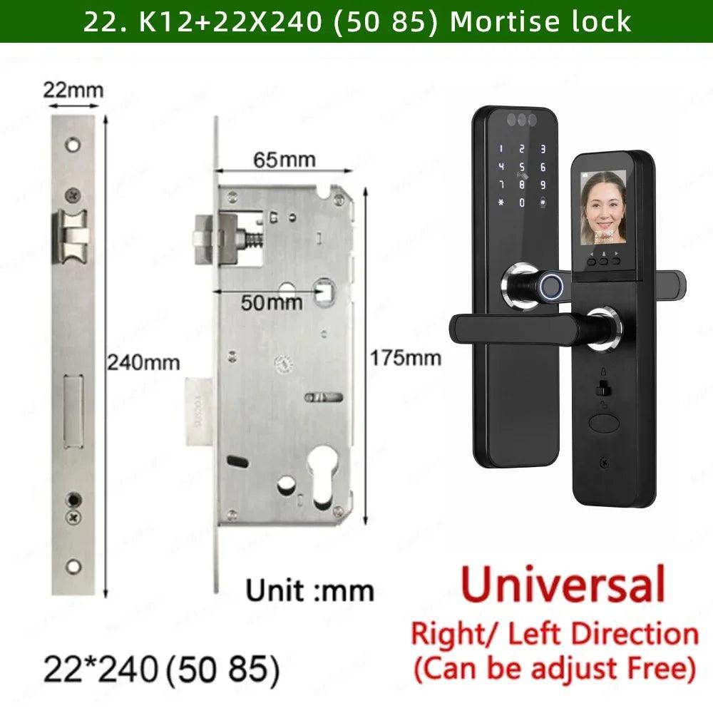 WiFi 3D Face Lock Camera, Screen, Fingerprint, 35-55mm - P12 Hub Europe