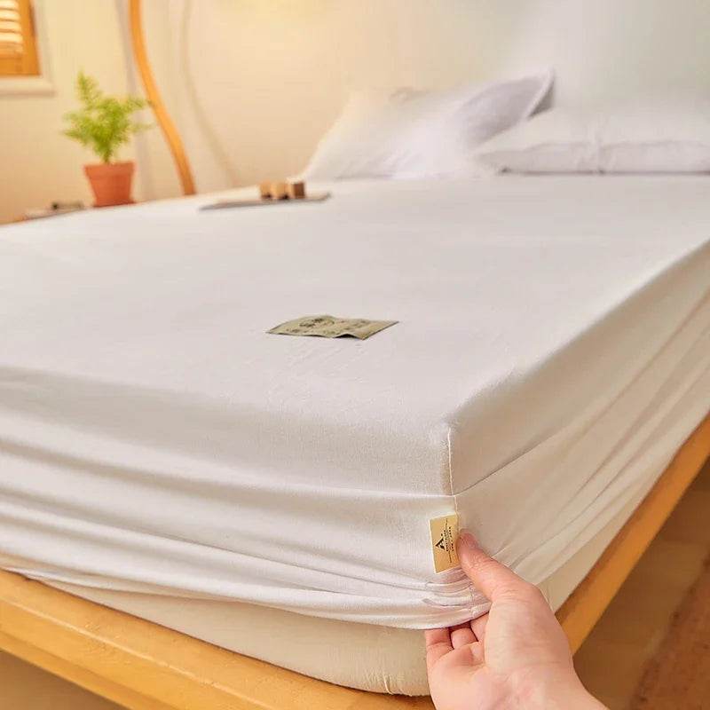 Fitted Bed Sheet Luxury Egyptian Pure Cotton Mattress Cover Bedspreads Elastic Bed Linens Soft Bedsheet (Pillowcase Can Order) - P12 Hub Europe