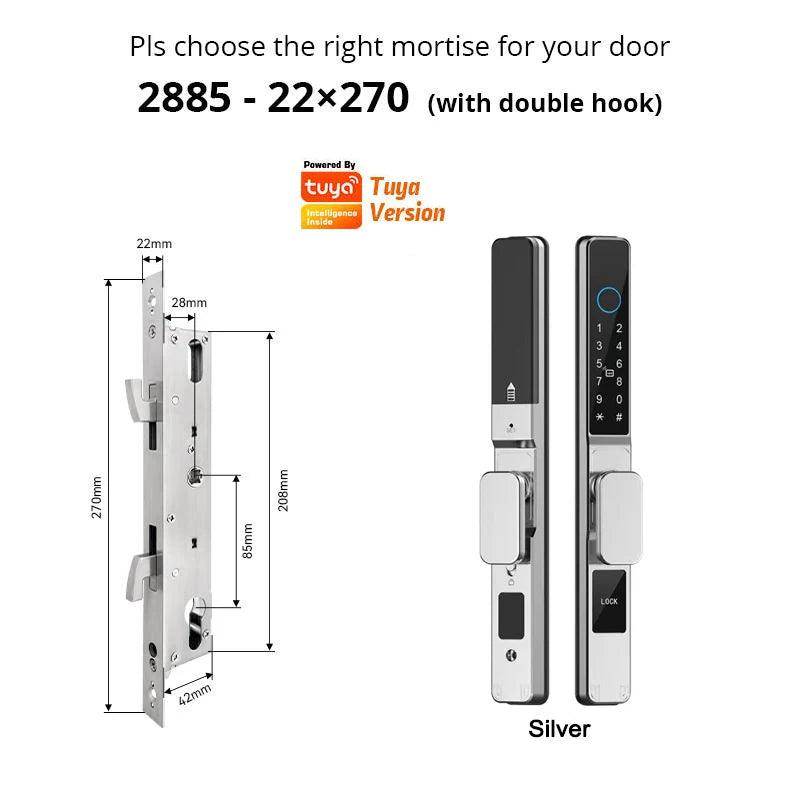 WiFi Smart Sliding Door Lock IP66, Fingerprint, Card, Code - P12 Hub Europe