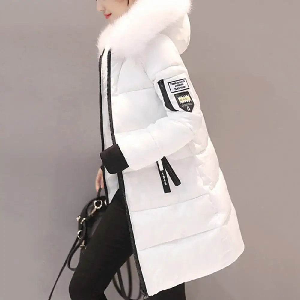 Women's Long Fur Collar Parka - P12 Hub Europe