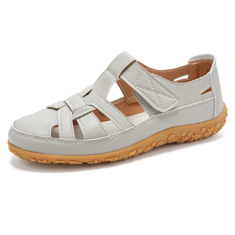 New Summer Loafers Women Sandals Ladies Sandals Comfortable Flats Walking Sandals Covered Toe Beach Shoes Woman Footwear Shoes