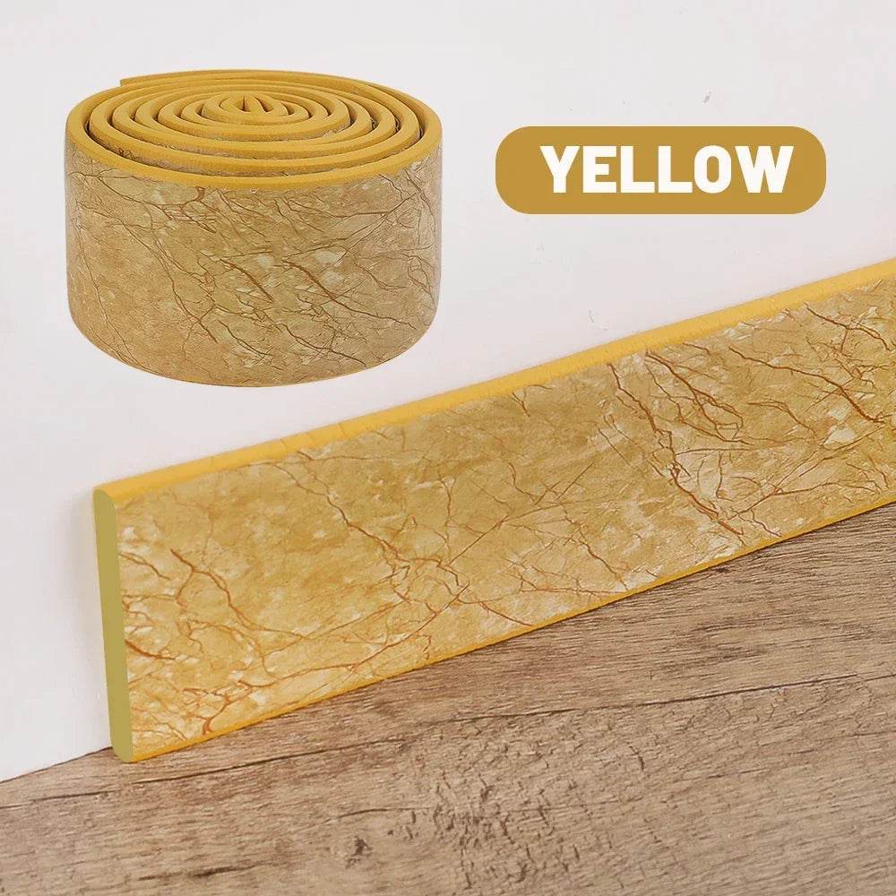 6/2M Marble Striped Skirting Line Waterproof Self Adhesive 3D Wall Sticker Thickened Anti-collision Corner Line Home Decoration - P12 Hub Europe