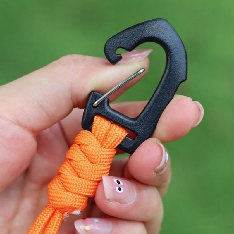 Key Ring Umbrella Rope Hook Outdoor Camping Sports Accessories Braid Rope 7-core Keychain Flashlight Small Tool Key Lanyard