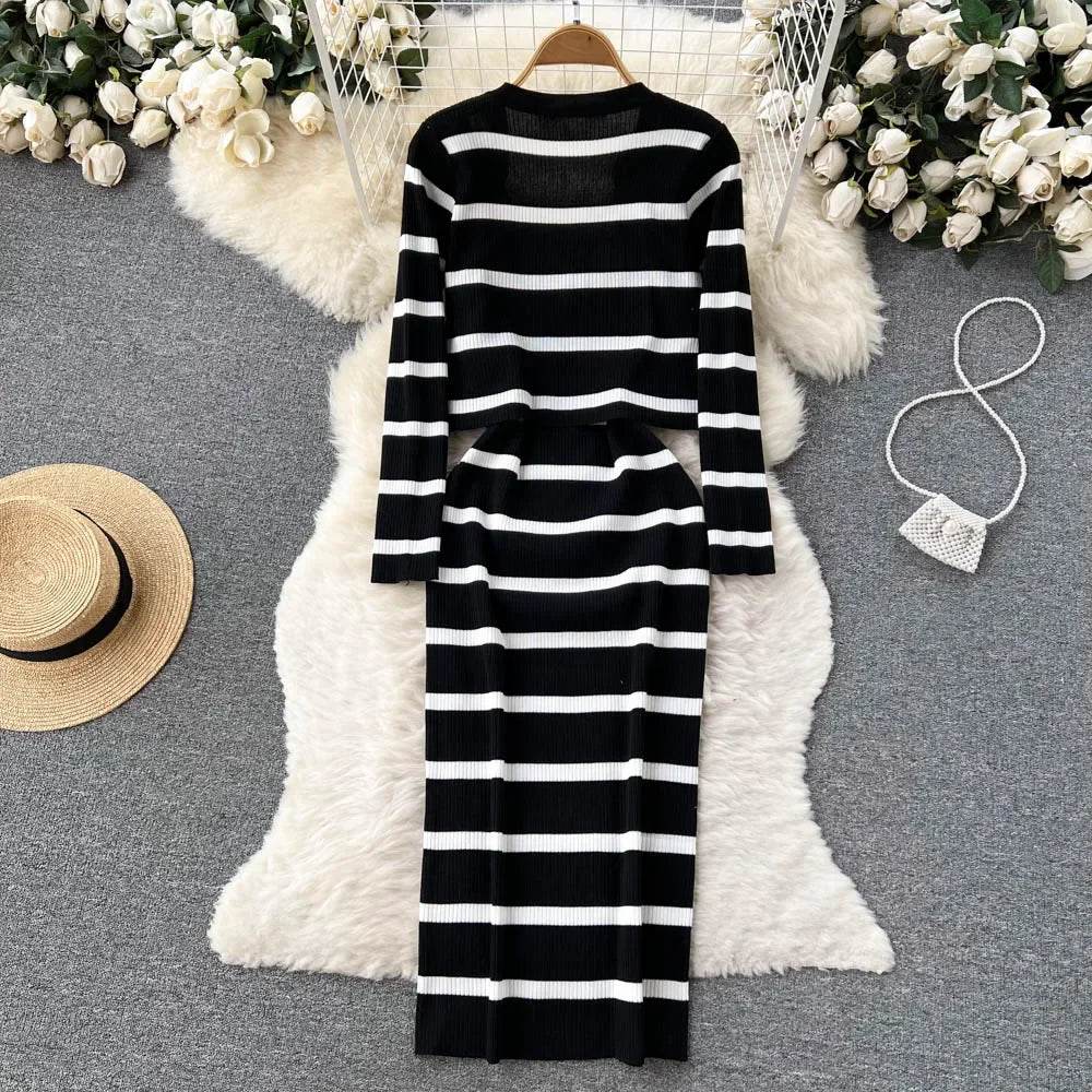 Patchwork Dress Cardigan Set - P12 Hub Europe