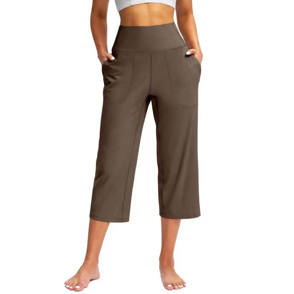 Women Elastic High Waist Capris - P12 Hub Europe