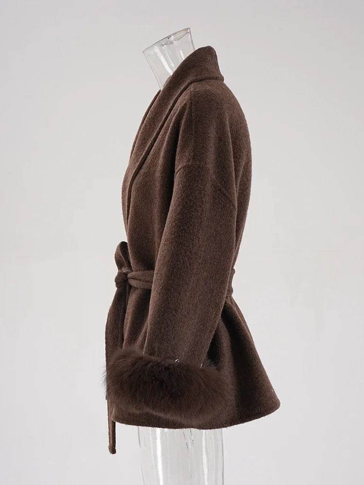 Fox Fur Wool Coat - P12 Hub Europe