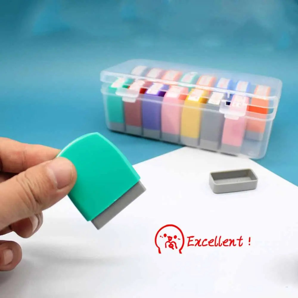 Kids Seal Photosensitive Chapter Children Toy Stamps Cartoon Stamps Reward Seal Encouragement Teaching stamp Commentary Stamp