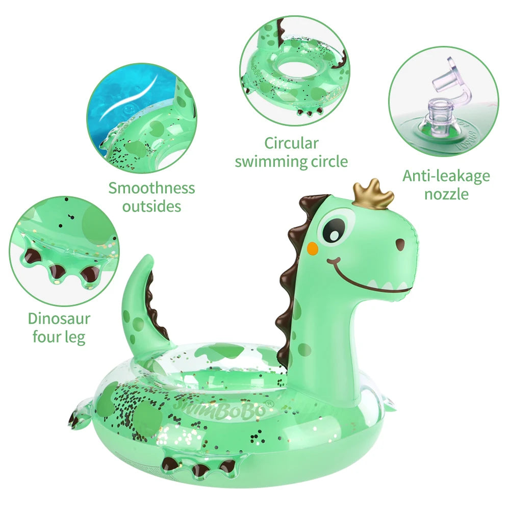 Swimbobo New Style Child Inflatable Dinosaur Cute Swimming Seat Boat Floating Kid Water Toy Baby Swim Rings Pool Float Summer