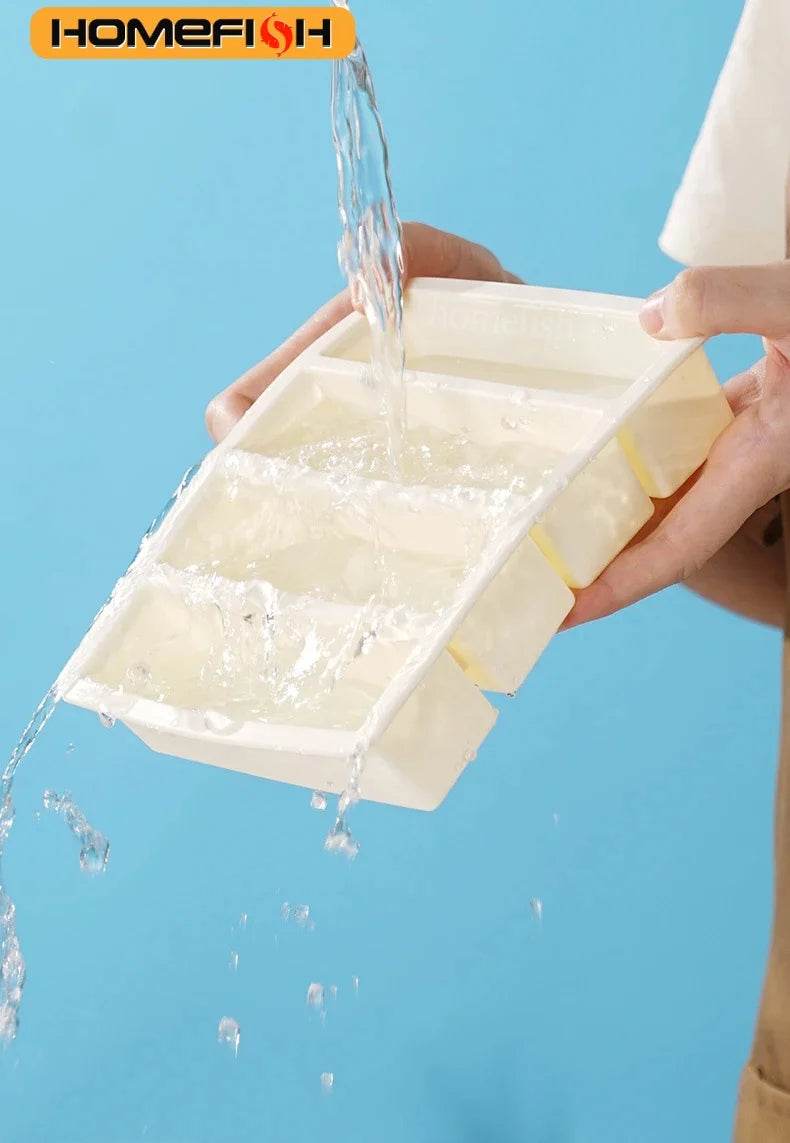 Strip-shap Ice Cube Trays Giant Silicone Ice Cubes Square Tray Mold Non-toxic Durable Wine Ice Cube Easy-Release Ice Cube Molds - P12 Hub Europe