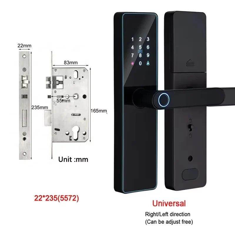 Fingerprint Door Lock | App, Remote, Handle, Card, Code - P12 Hub Europe