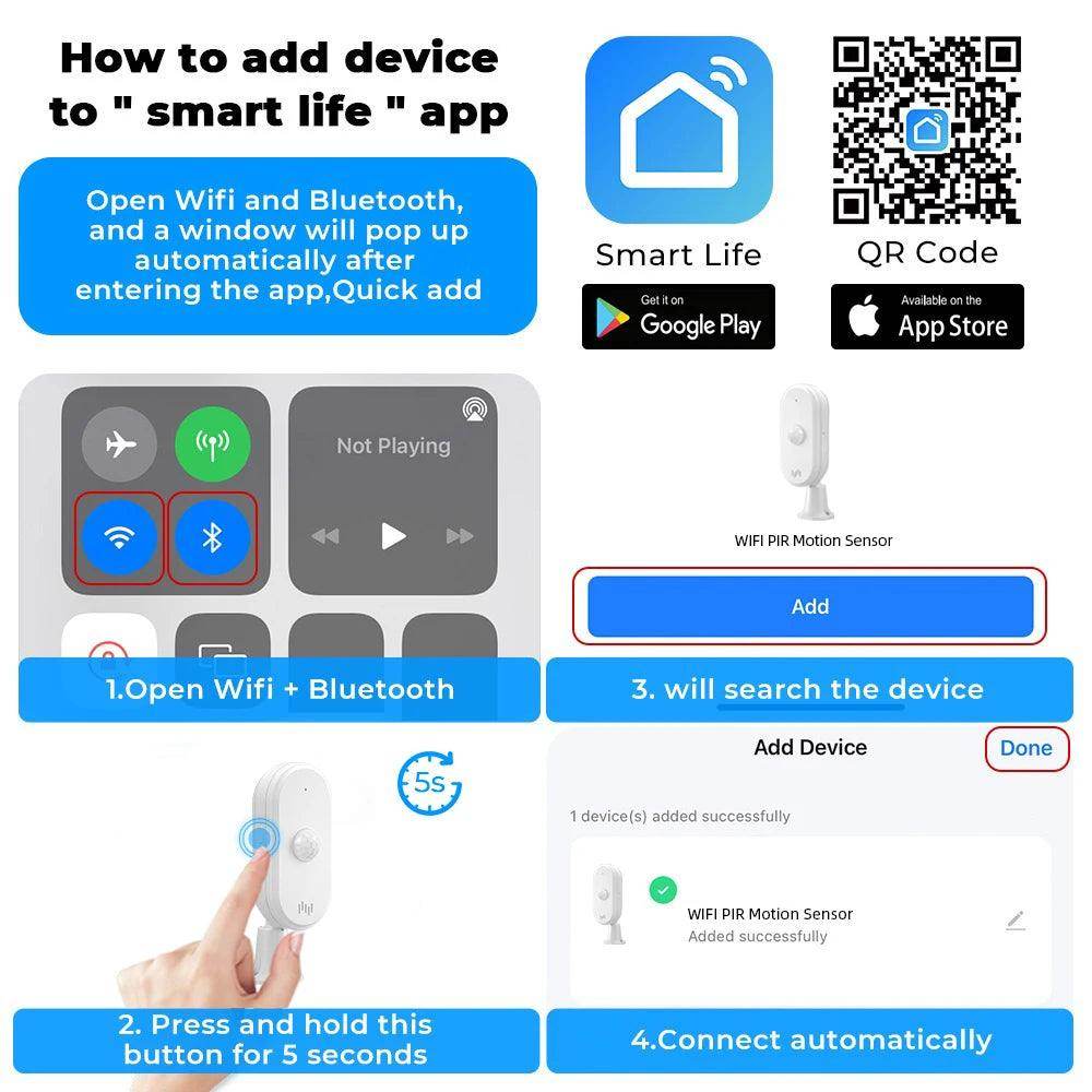 Sensor Motion ONENUO WiFi Smart - P12 Hub Europe