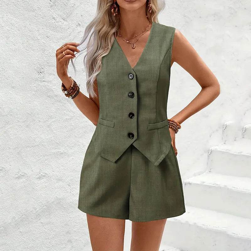 Summer Waistcoat Shorts Set - P12 Hub Europe
