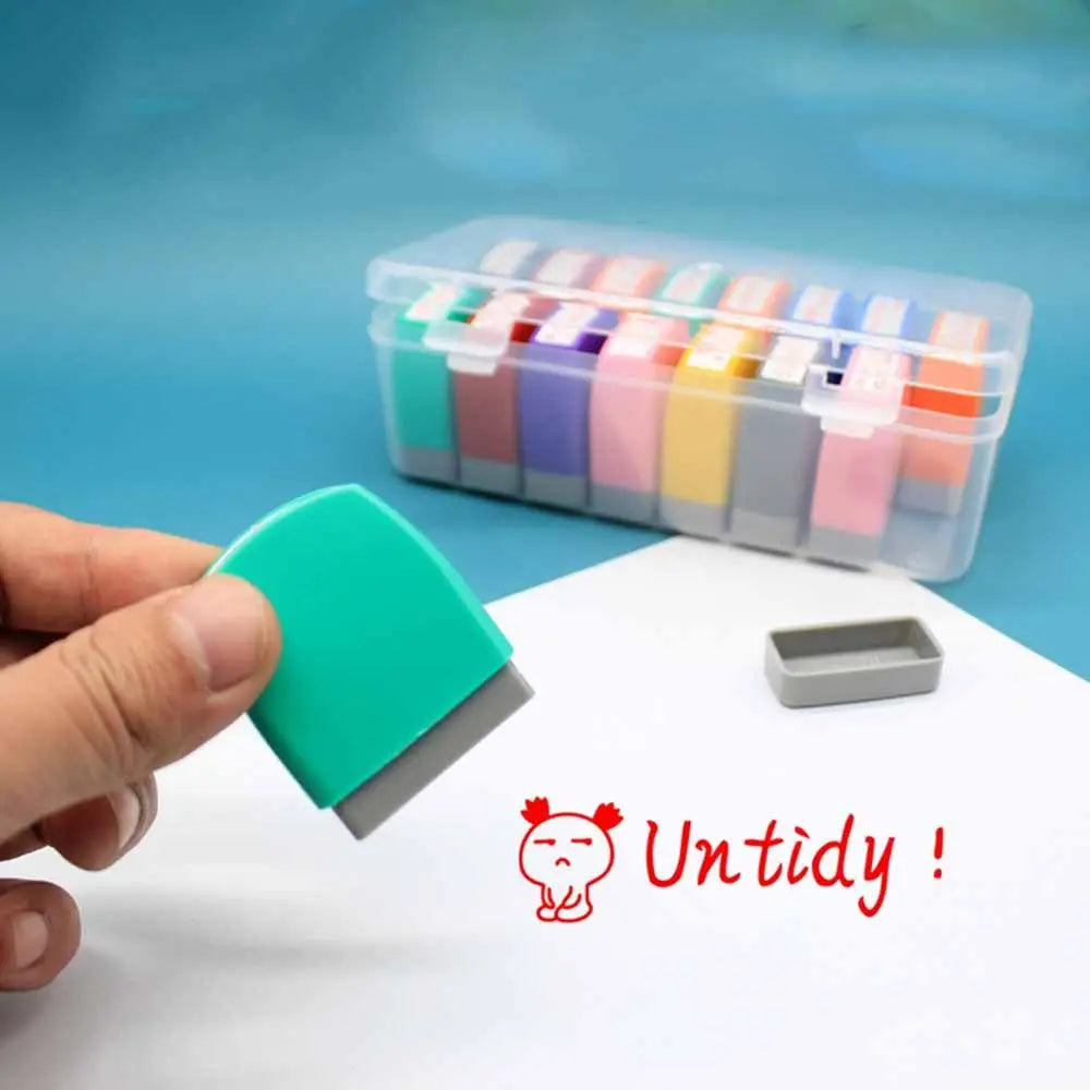 Kids Seal Photosensitive Chapter Children Toy Stamps Cartoon Stamps Reward Seal Encouragement Teaching stamp Commentary Stamp