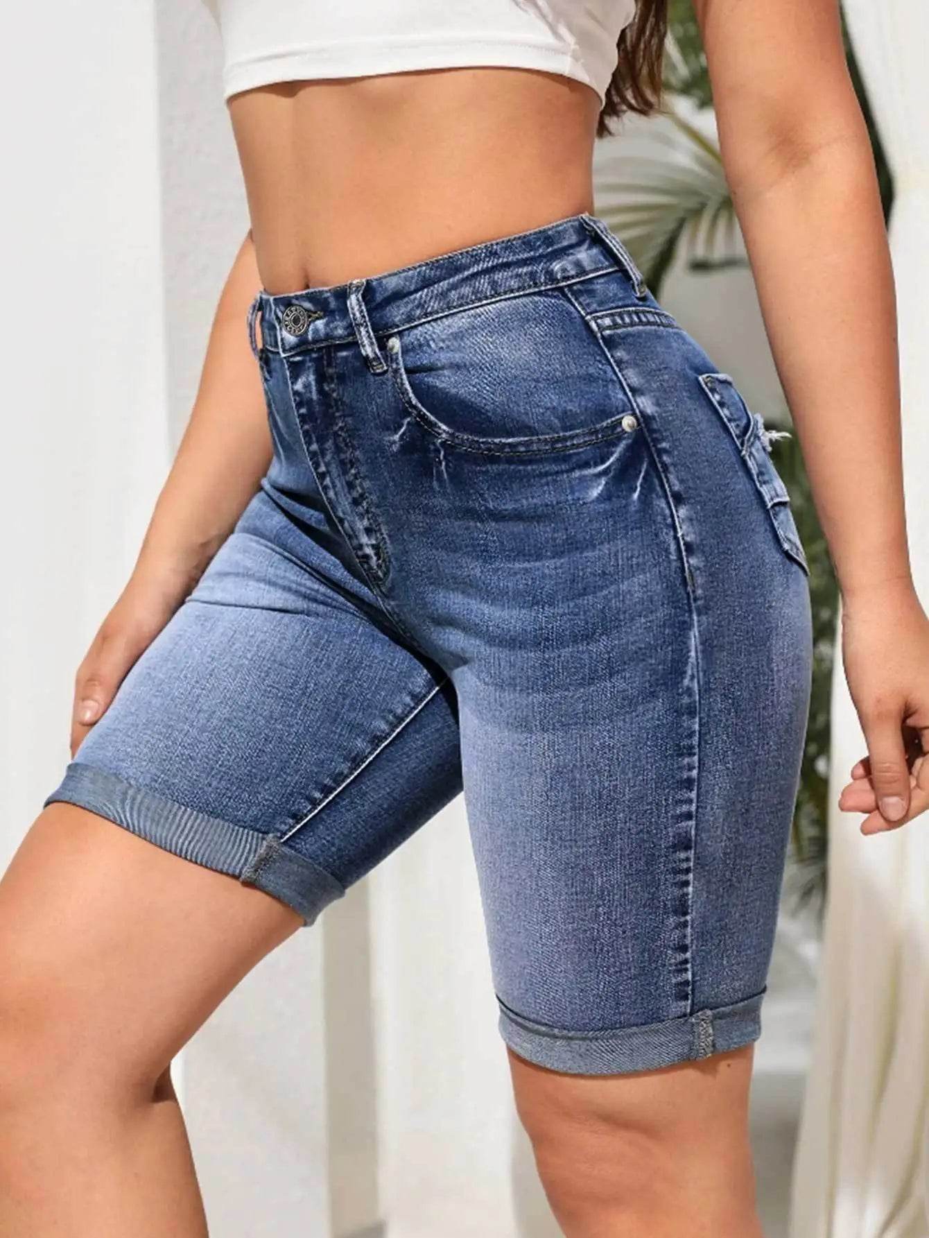 Summer High Waist Curled Shorts - P12 Hub Europe