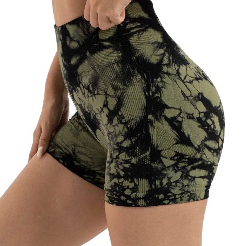 Tie Dye Yoga Shorts Women - P12 Hub Europe
