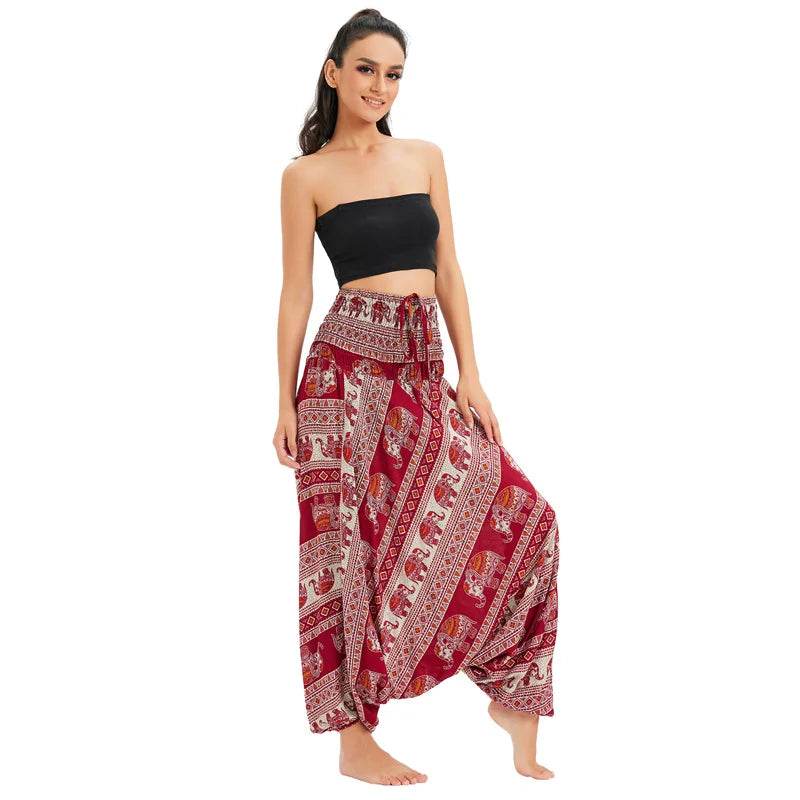 Women's Boho Harem Rayon Pants - P12 Hub Europe