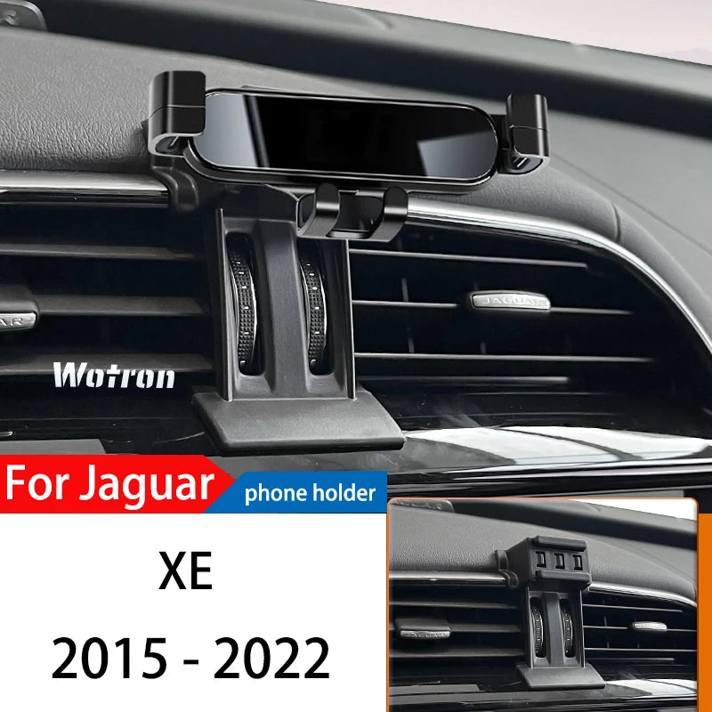 Car Phone Holder For Jaguar XE 2015-2022 GPS Special Gravity Navigation Mobile Bracket 360 Degree Rotating Stand Accessories