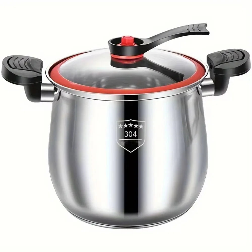 Durable 304 Stainless Steel Micro-Pressure Cooker 8 L Large Capacity Soup Pot Non-Stick Anti-scalding Stockpot Soup
