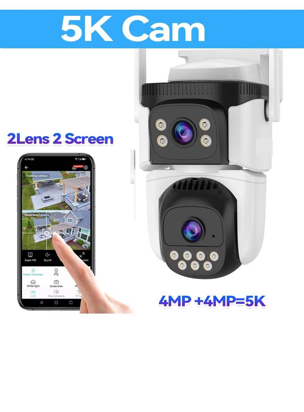 10x Zoom 4-Lens WiFi Cam 10K/20MP, Auto Track, Night - P12 Hub Europe