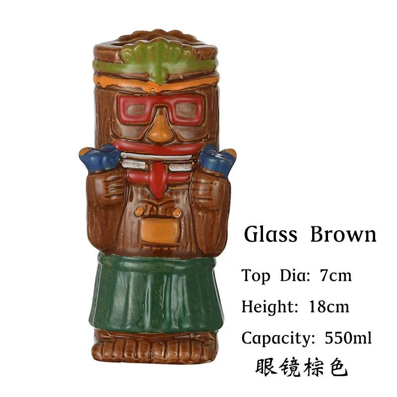1PCS Tiki Mugs Ceramic Mug Party Cocktail Tumbler For Liquor, Beverages - P12 Hub Europe