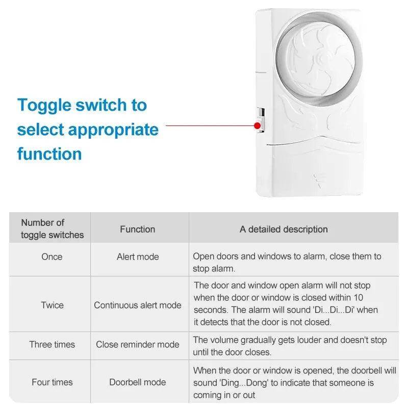 Alarm Door Wireless 110dB - P12 Hub Europe
