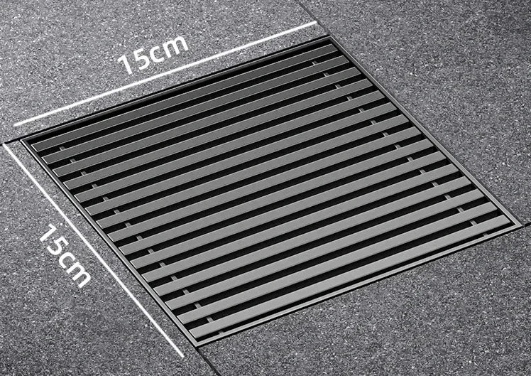 Large Floor Drain 304 Stainless Steel 12/15/20cm Square Linear Bathroom Floor Drains Outdoor Courtyard Large Diameter Drain