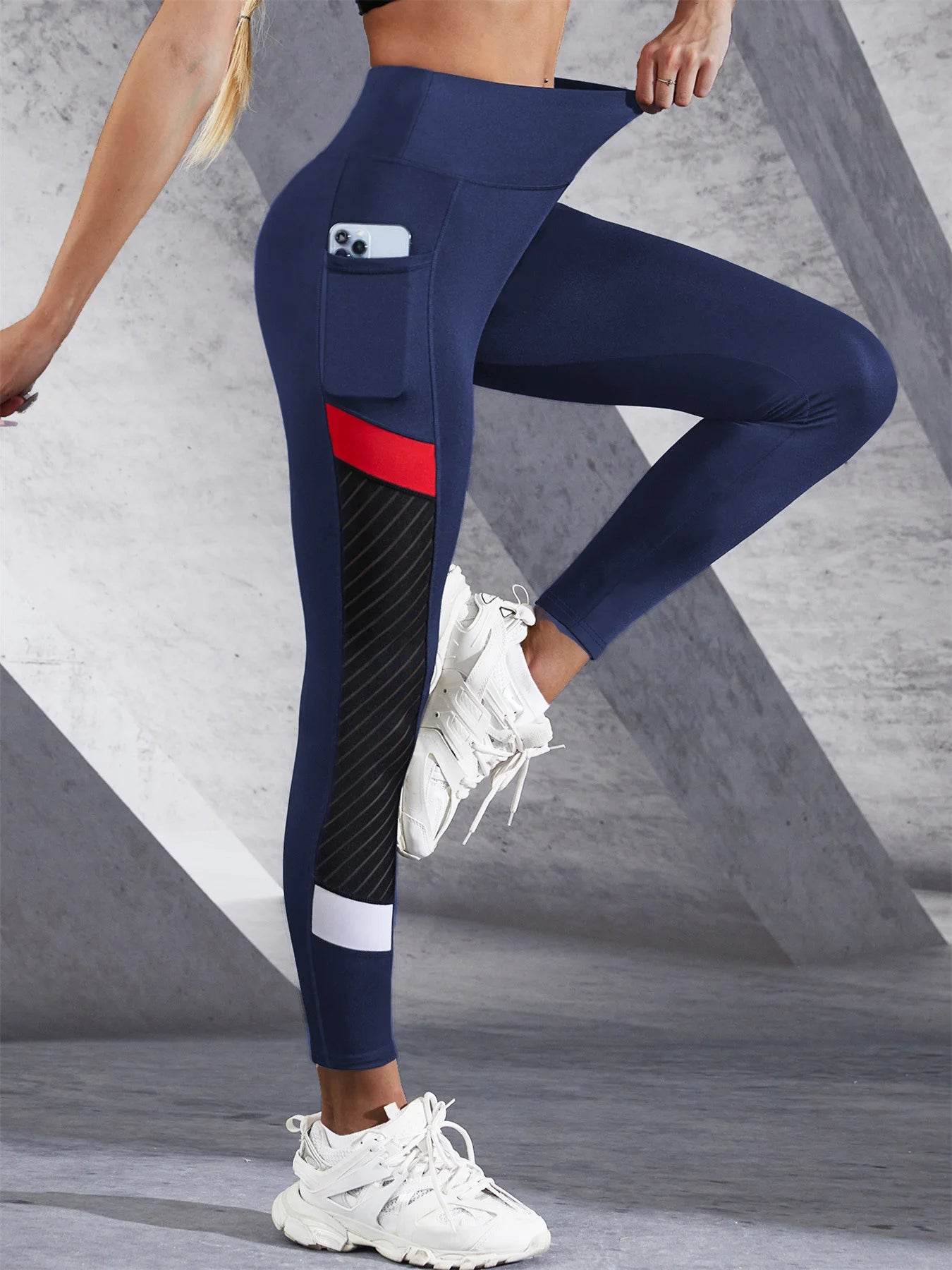Women's Colorblock Pocket Yoga Leggings - P12 Hub Europe