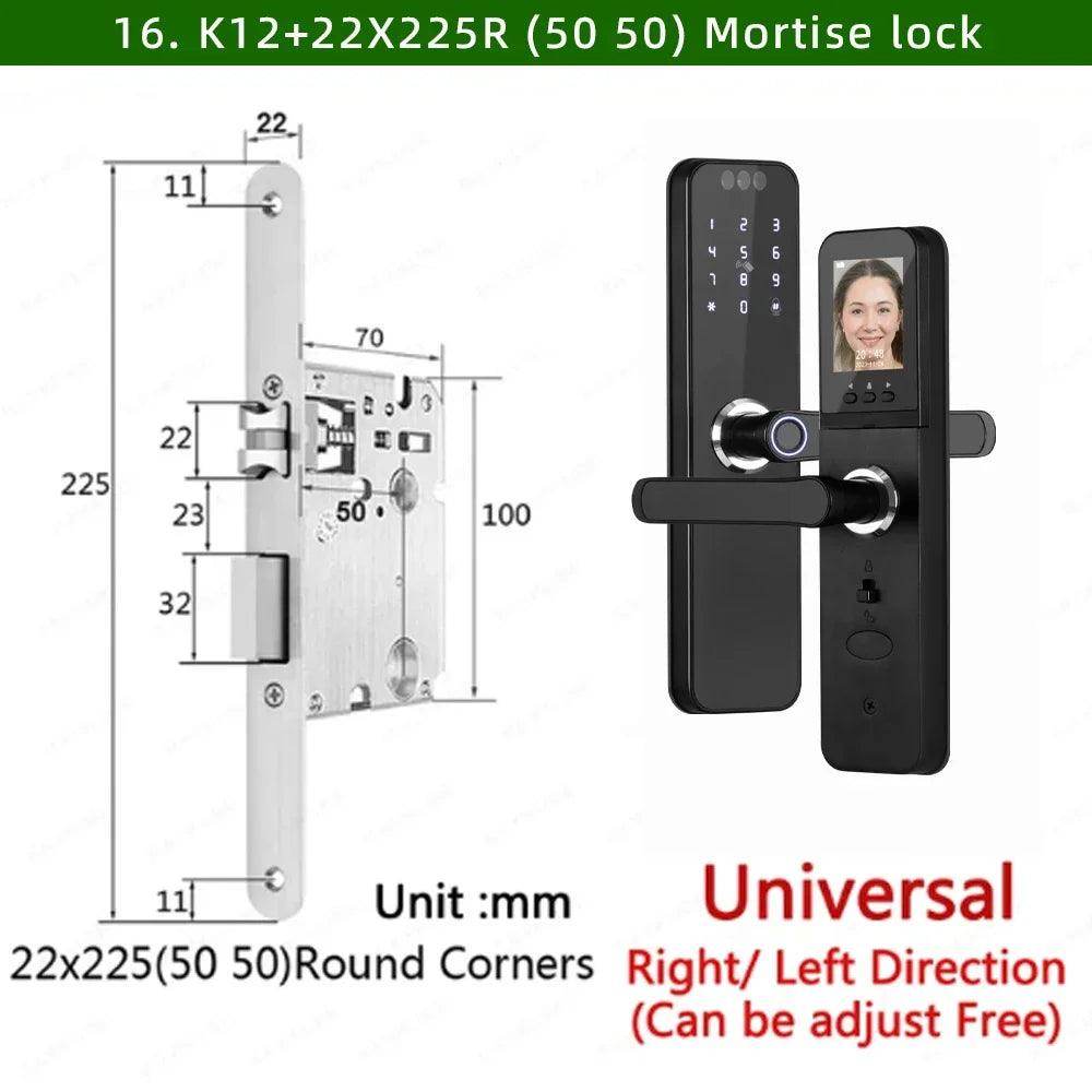 WiFi 3D Face Lock Camera, Screen, Fingerprint, 35-55mm - P12 Hub Europe