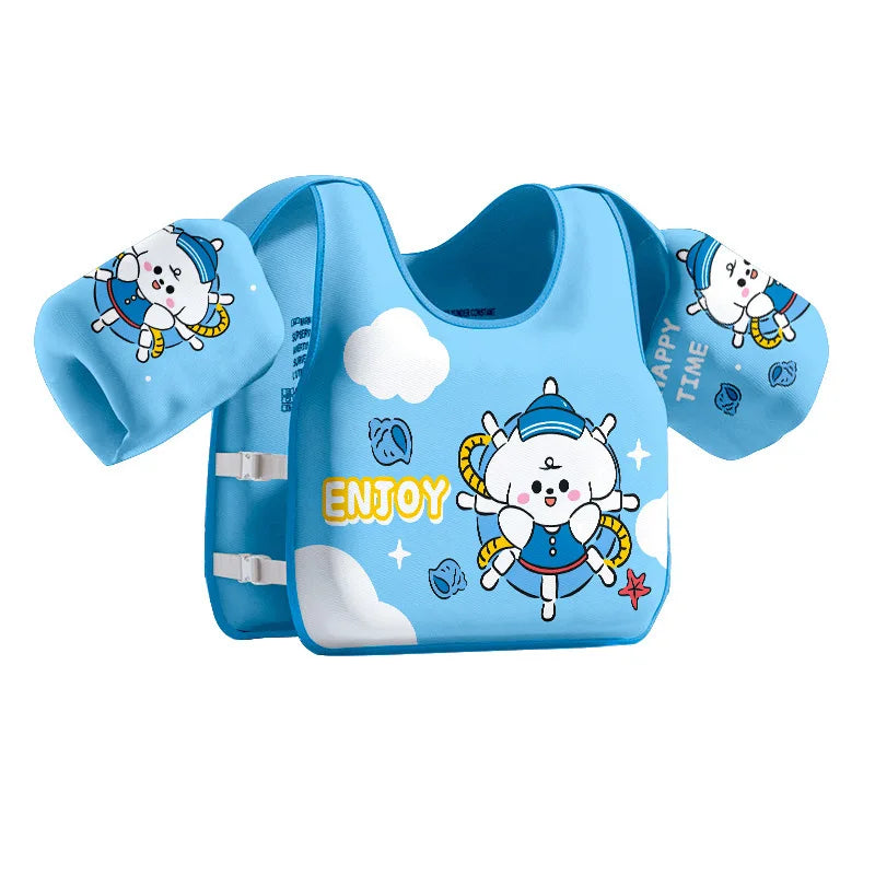Kids Swim Vest Life Jacket for Children Sea Beach Baby Play Water Game Toy Toddler Pool Floaties with Shoulder Harness Arm Wings