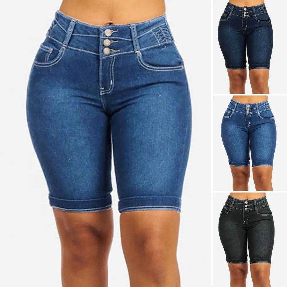 Trendy Women Slim Denim Shorts - P12 Hub Europe