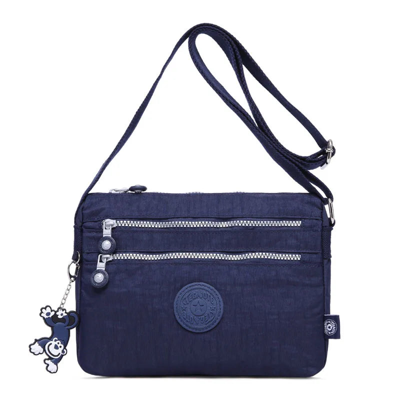 High Quality Casual Nylon Men Women Shoulder Messenger Bag Girl Cross Body Phone Purse Lightweight Blue Black Red Purple M1562