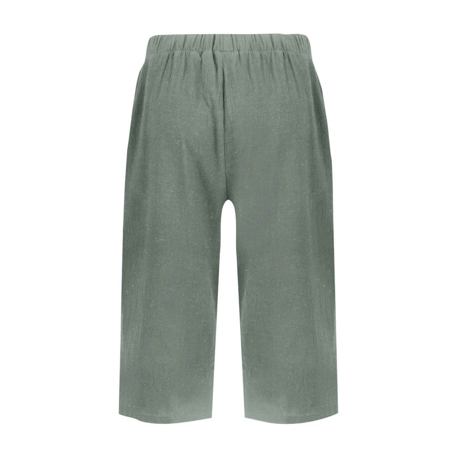 High Waist Solid Workout Capris - P12 Hub Europe