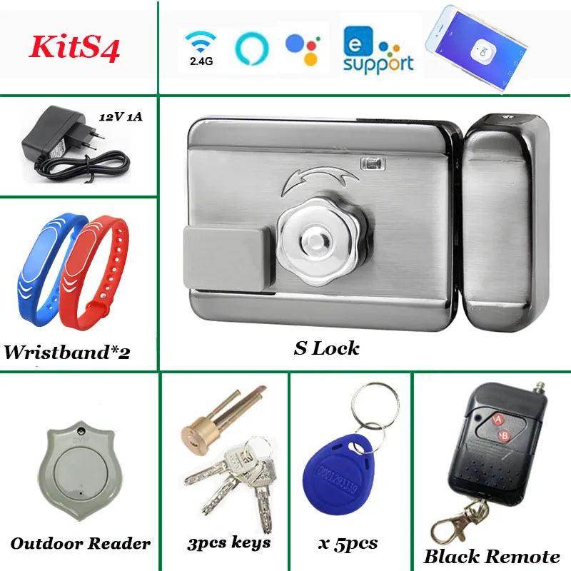 Electric Rim Lock 12V RFID Wristband, eWeLink WiFi, Remote - P12 Hub Europe