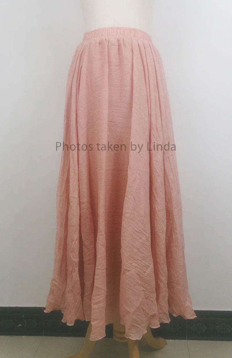 Women's Elegant Linen Maxi Skirt - P12 Hub Europe