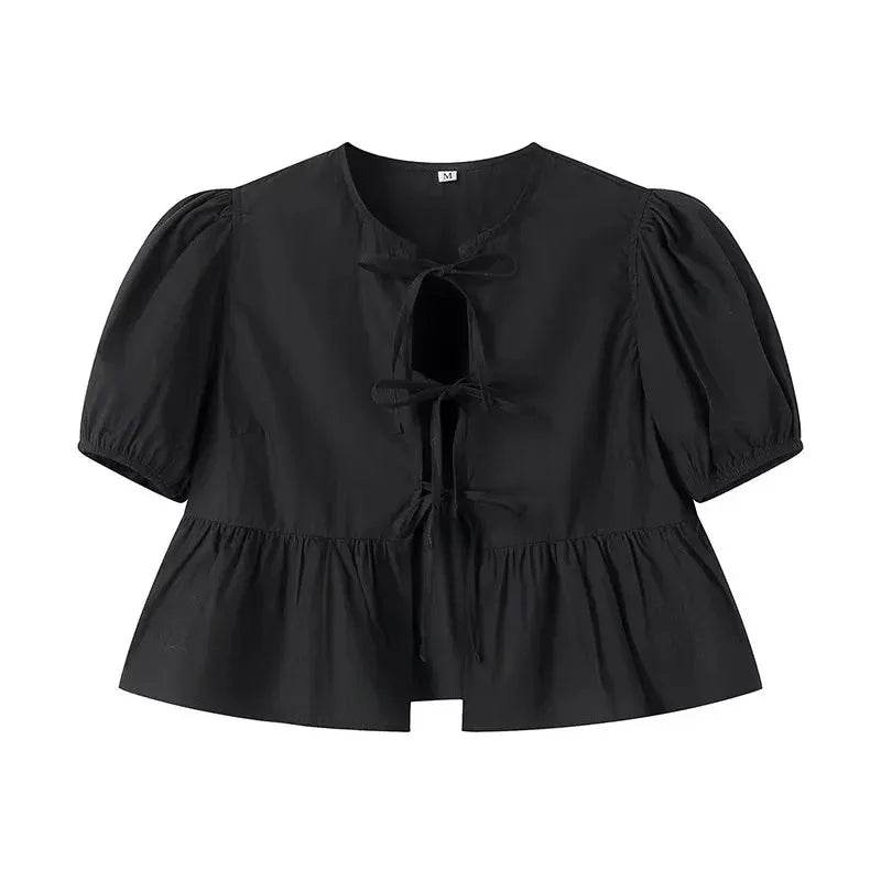Women's Ruffle Puff Blouse - P12 Hub Europe