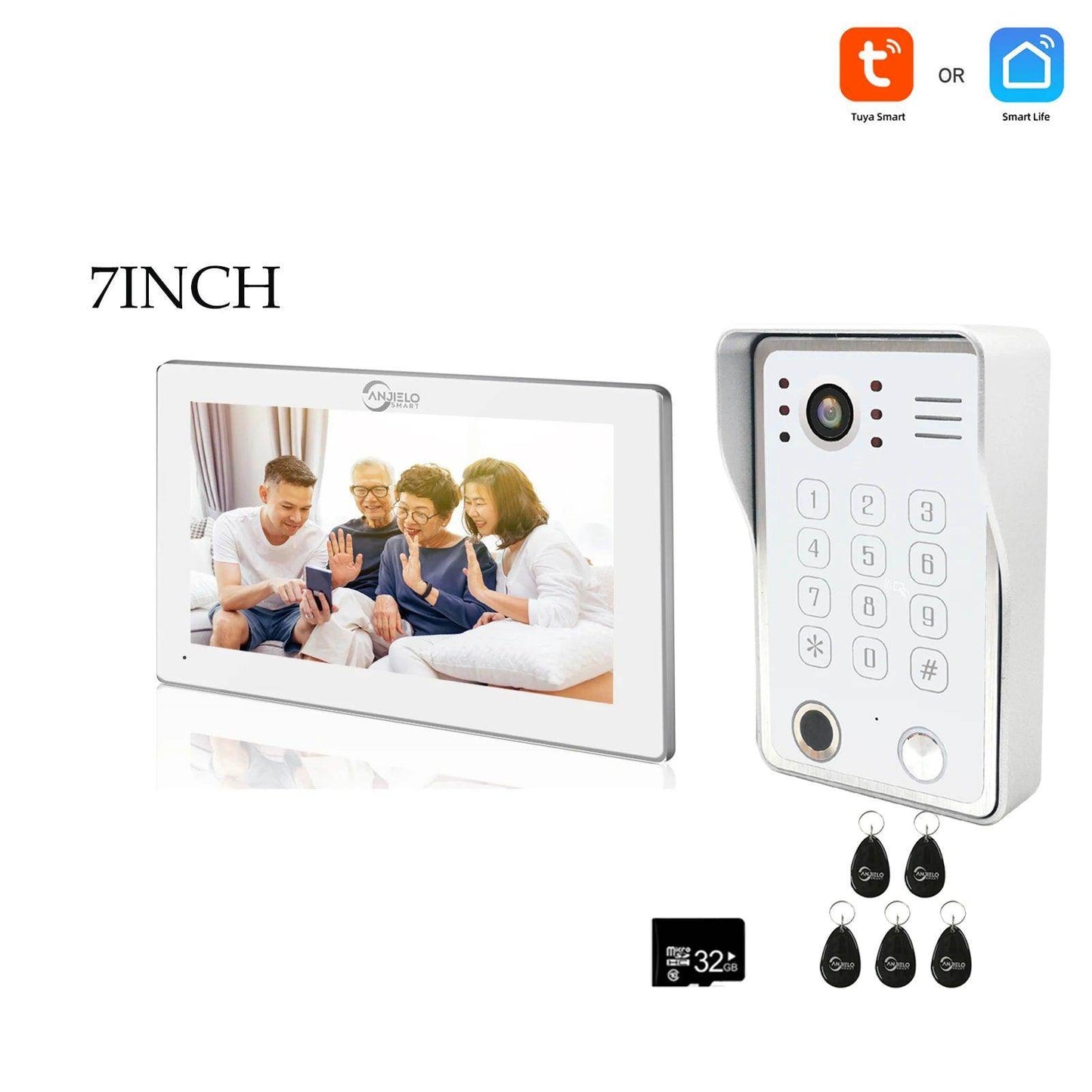 Intercom 1080P Fingerprint | 148° View, 5-in-1 Unlock - P12 Hub Europe