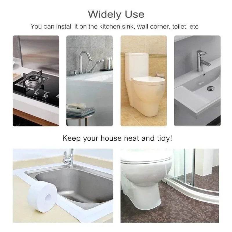 Waterproof Wall Tape Stickers Bathroom Kitchen Cardboard Seal Strip Bathroom Shower Sink Bathtub Caulk Tape Contour Home Posters - P12 Hub Europe