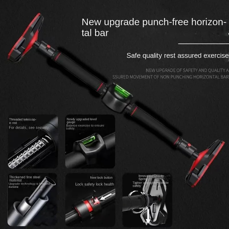 Multi-Function Door Horizontal Bar Steel Adjustable Pull Up Chin Up Training Equipment Home Gym Workout Fitness Equipment