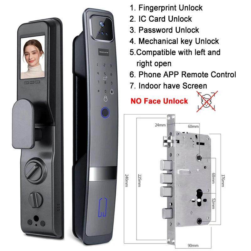 3D Face Lock w/ Camera Fingerprint, Card, 40-120mm, H20 - P12 Hub Europe