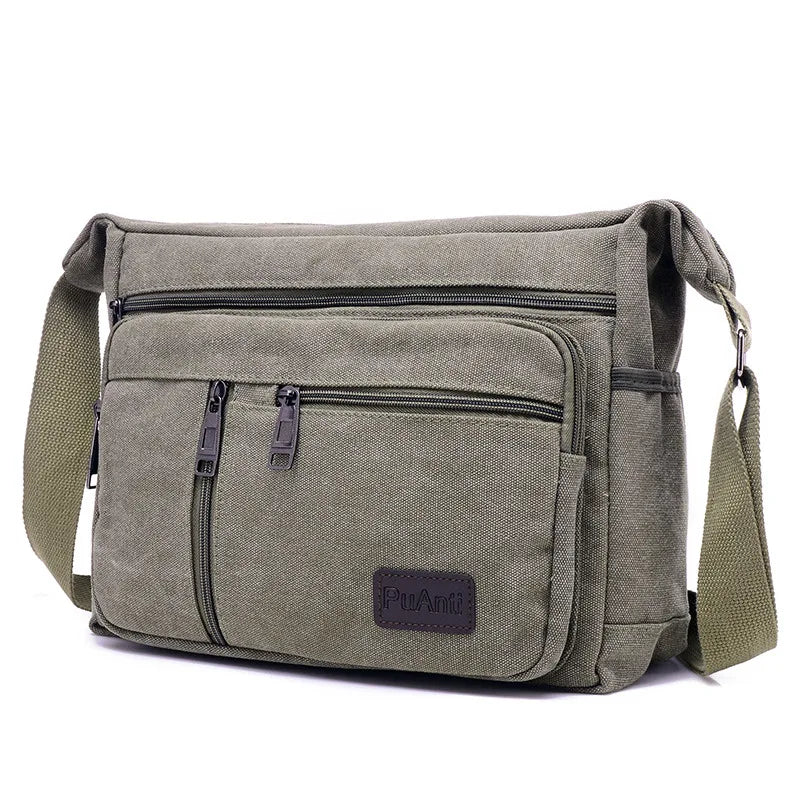 New Men's Canvas Bag Fashion Korean Style unisex daily Shoulder Bag High Quality Messenger Crossbody Bag For Travel