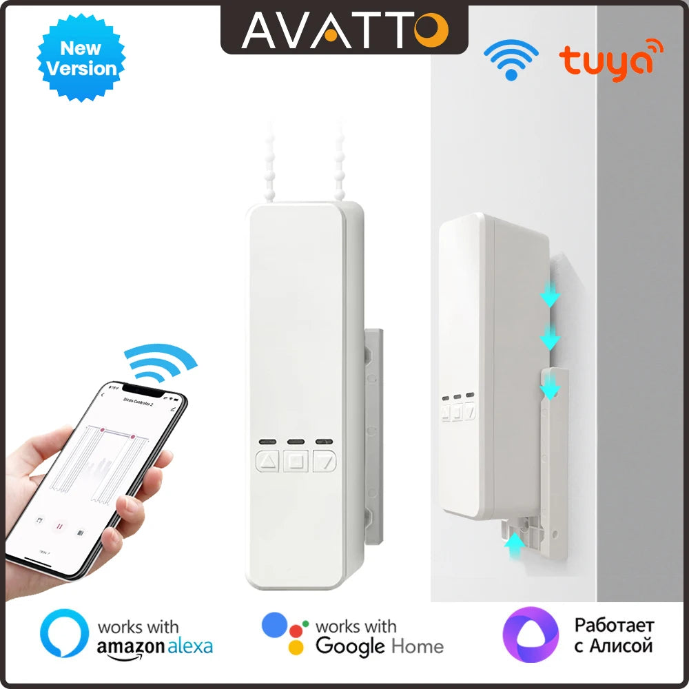 AVATTO Tuya Wifi Smart Roller Blinds Motor,Electric Motor Roller Shutter/Blinds,Smart Home Automation Work for Alexa,Google Home