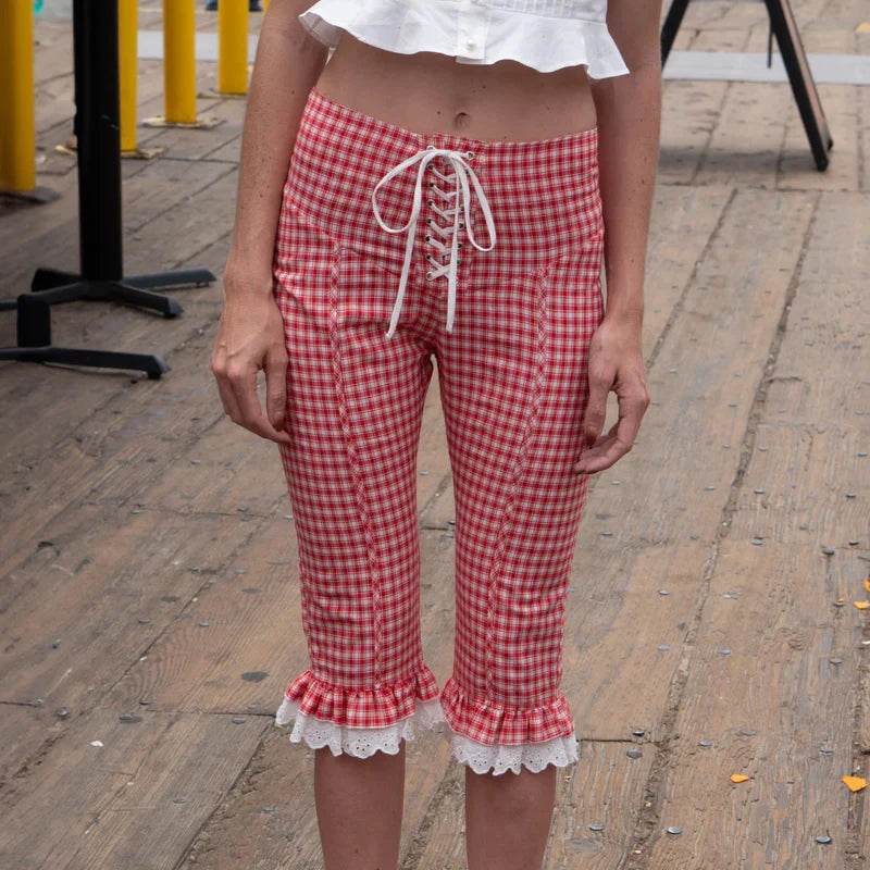 White Lace Cropped Summer Pants - P12 Hub Europe